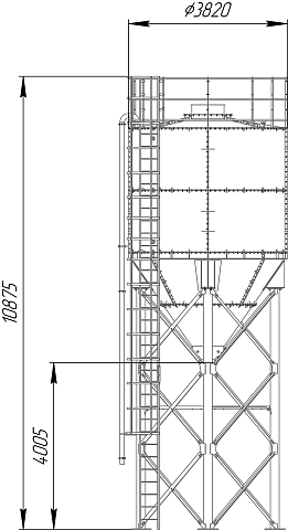 Силос для цемента (50 тонн) 38 м³